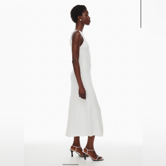 NWT Aritzia Babaton Establish Dress Boat Neck in White Size Medium - Picture 3 of 15